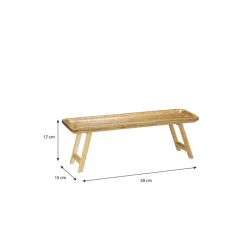 Mica Decorations Duko Dienblad - L50 x B15 x H17 cm - Hout - Bruin