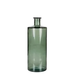 Mica Decorations Guan Glazen Fles - H40 x Ø15 cm - Groen