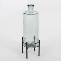 Vazen-Mica Decorations Guan Glazen Fles - H40 x Ø15 cm - Transparant