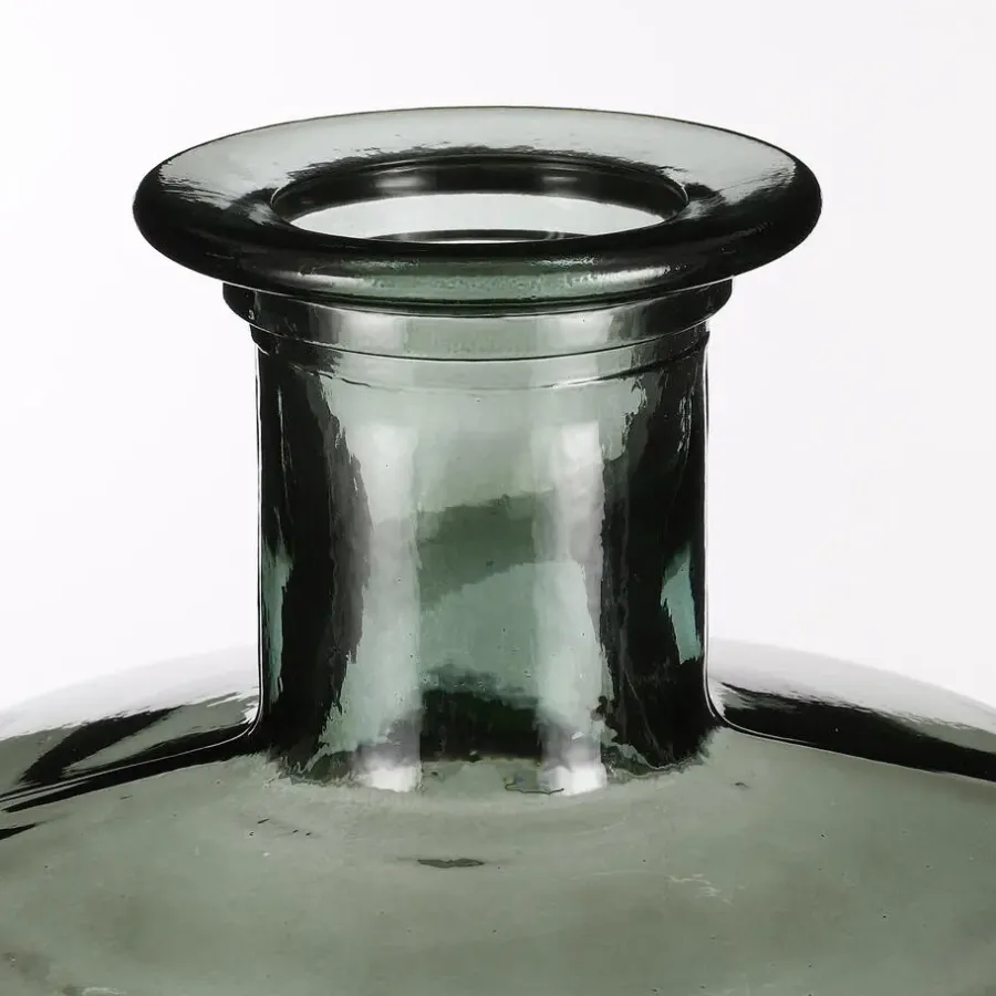 Mica Decorations Guan Glazen Fles - H75 x Ø25 cm - Groen