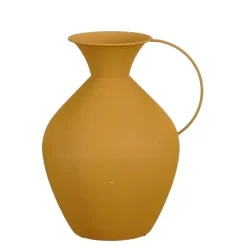 Vazen-Mica Decorations Gyge Vaas - L30 x B24 x H37 cm - Metaal - Geel