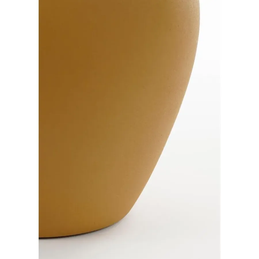 Vazen-Mica Decorations Gyge Vaas - L30 x B24 x H37 cm - Metaal - Geel