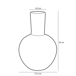 Mica Decorations Holm Vaas - H42 x Ø27,5 cm - Keramiek - Crème