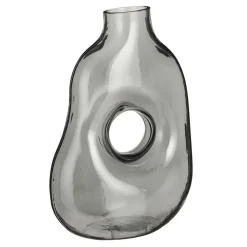 Mica Decorations Jay Vaas - L18,5 x B10,5 x H25 cm - Glas - Lichtgrijs