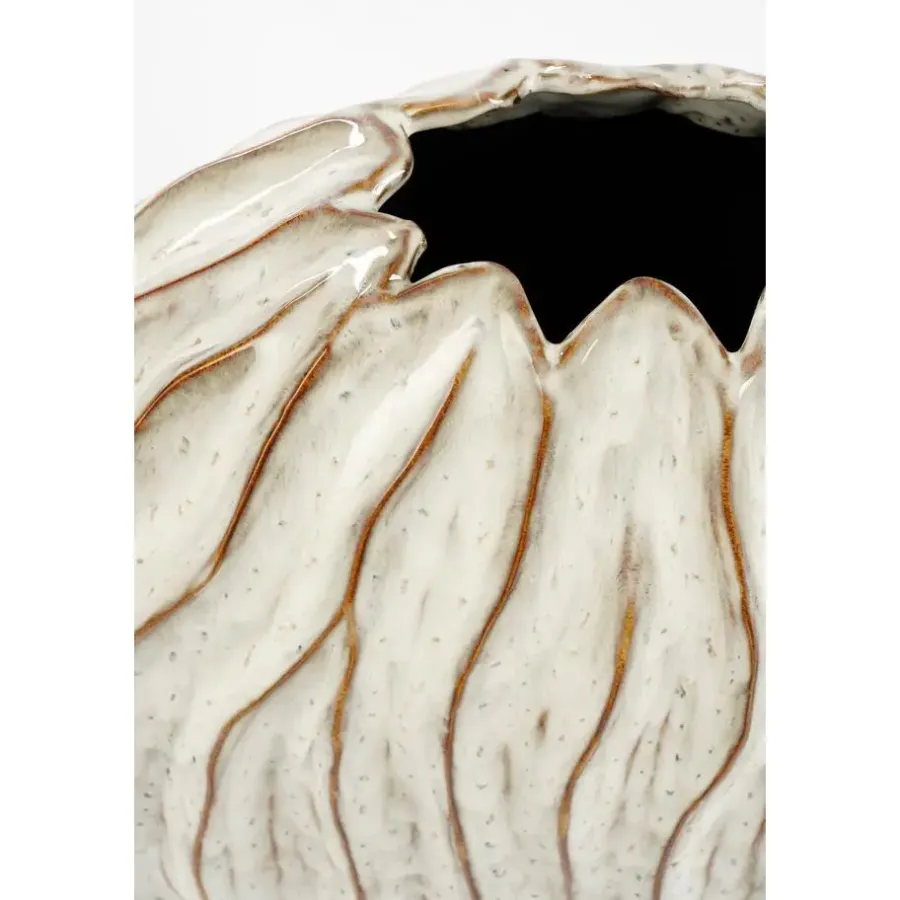 Vazen-Mica Decorations Jovi Vaas - L43 x B23 x H41 cm - Keramiek - Wit