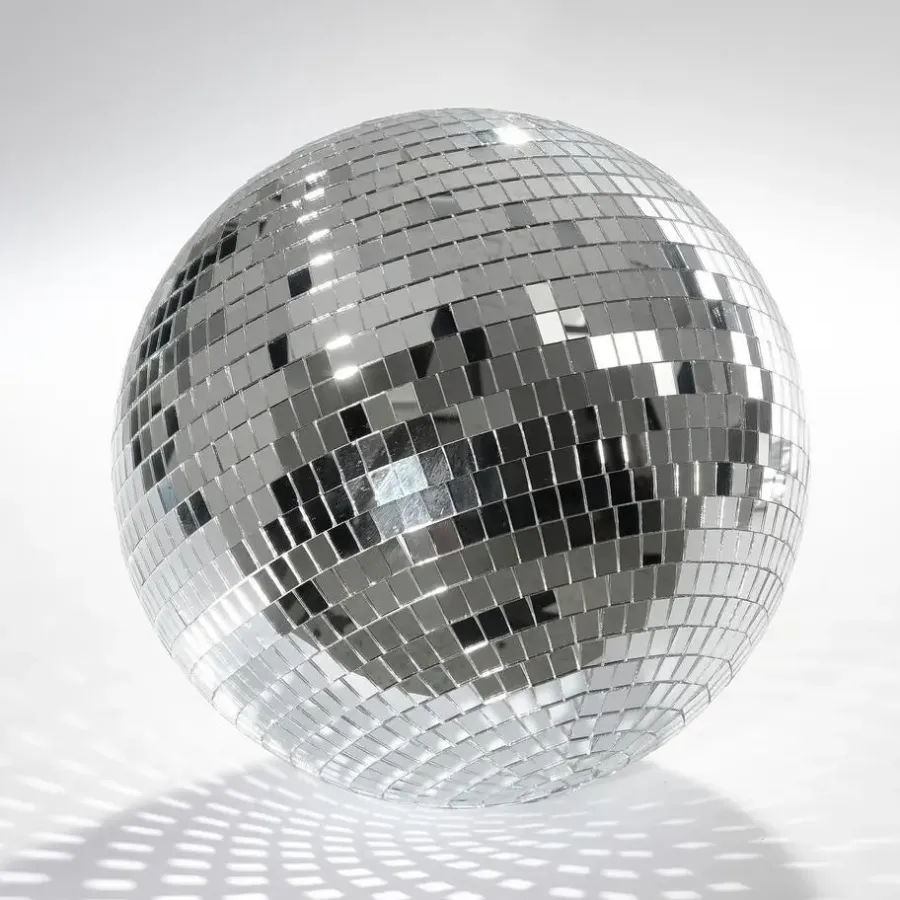 Mica Decorations Kerst Discobal - Ø25 cm - Zilver