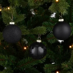 Kerstballen-Mica Decorations Kerstballen Set - 26 Stuks - Ø7 cm - Glas - Zwart
