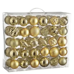 Kerstballen-Mica Decorations Kerstballen Set - 60 Stuks - Goud
