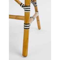 Mica Decorations Mandox Bank - L98 x B60 x H93 cm - Rotan - Zwart, Wit