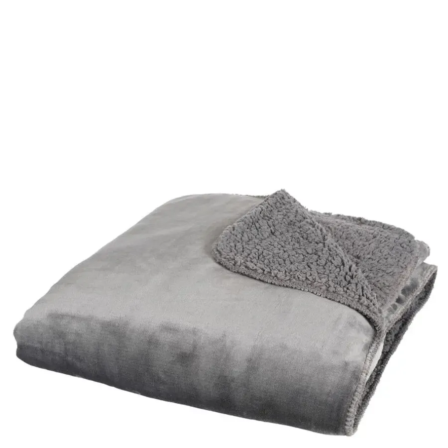 Mica Decorations Mardy Fleece Plaid - L200 x B150 cm - Antraciet