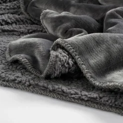 Mica Decorations Mardy Fleece Plaid - L200 x B150 cm - Antraciet