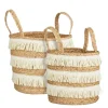 Opbergmanden-Mica Decorations Opbergmand - Set van 2 - H30 x Ø32 cm - Bruin