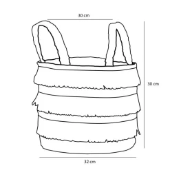 Opbergmanden-Mica Decorations Opbergmand - Set van 2 - H30 x Ø32 cm - Bruin