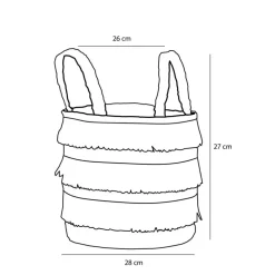 Opbergmanden-Mica Decorations Opbergmand - Set van 2 - H30 x Ø32 cm - Bruin