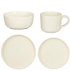 Mica Decorations Ozzu Serviesset 4 Persoons - Steengoed - Off-white