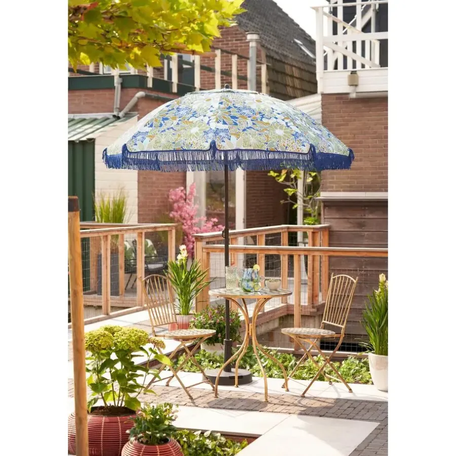 Mica Decorations Parasol - H238 x Ø220 cm - Blauw