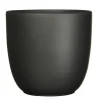 Bloempotten Voor Binnen-Mica Decorations Planten/bloempot Tusca - Zwart - D28/H25 cm