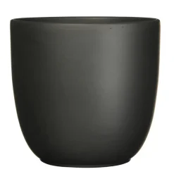 Bloempotten Voor Binnen-Mica Decorations Planten/bloempot Tusca - Zwart - D28/H25 cm