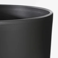 Bloempotten Voor Binnen-Mica Decorations Planten/bloempot Tusca - Zwart - D28/H25 cm