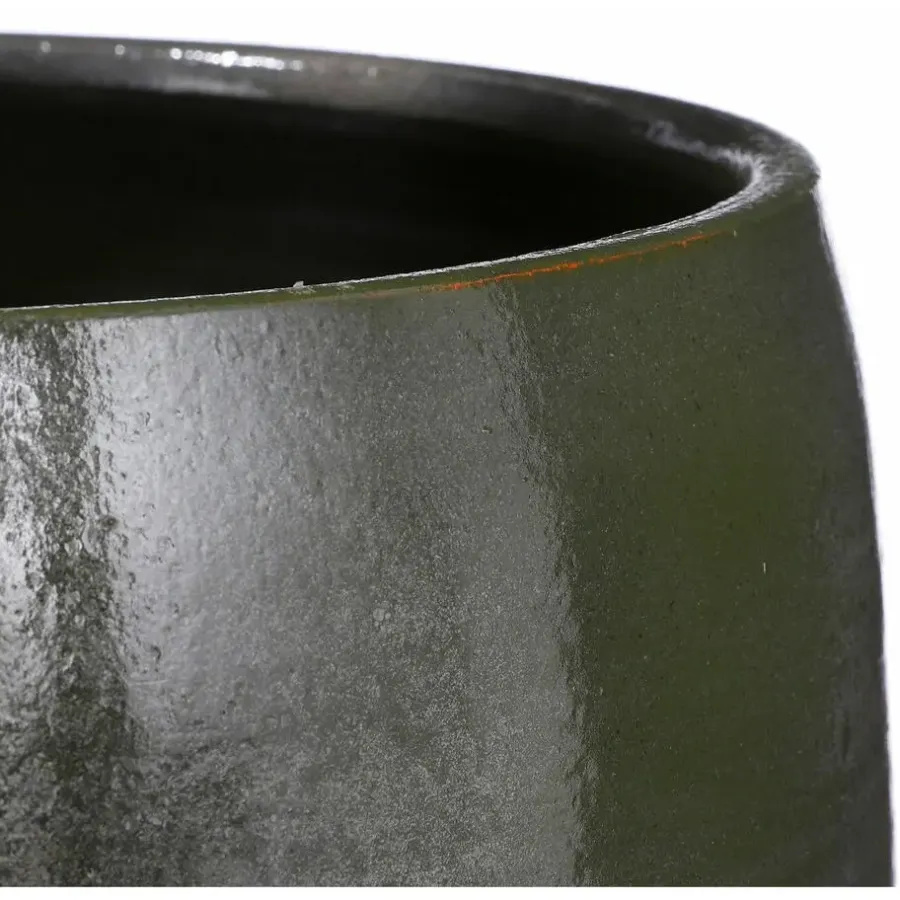 Bloempotten Voor Binnen-Mica Decorations Plantenpot - groen - glans - keramiek - 28 x 26 cm