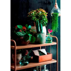 Bloempotten Voor Binnen-Mica Decorations Plantenpot - groen - glans - keramiek - 28 x 26 cm