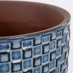 Bloempotten Voor Binnen-Mica Decorations Plantenpot - keramiek - blauw - D17 x H16 cm