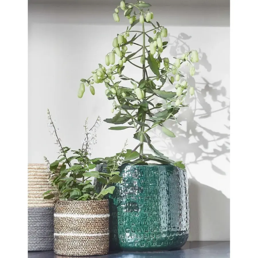 Bloempotten Voor Binnen-Mica Decorations Plantenpot - Keramiek - green - 24 x 21 cm