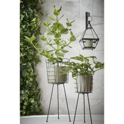 Mica Decorations Plantenpot - wit - keramiek - 23 x 21 cm