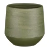 Bloempotten Voor Binnen-Mica Decorations Plantenpot - groen relief - terracotta - 19x18cm