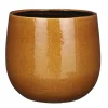 Bloempotten Voor Binnen-Mica Decorations Plantenpot - keramiek - geel glans - D25/H20 cm