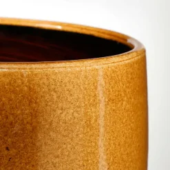 Bloempotten Voor Binnen-Mica Decorations Plantenpot - keramiek - geel glans - D25/H20 cm