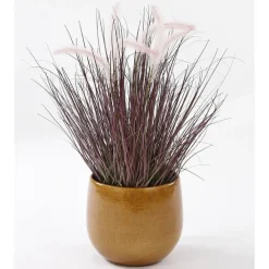 Bloempotten Voor Binnen-Mica Decorations Plantenpot - keramiek - geel glans - D25/H20 cm