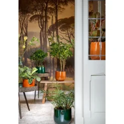 Bloempotten Voor Binnen-Mica Decorations Plantenpot - keramiek - geel glans - D25/H20 cm