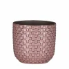 Mica Decorations Plantenpot - keramiek - roze - 12 x 11 cm