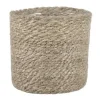 Bloempotten Voor Binnen-Mica Decorations Plantenpot - rotan - bruin - plantenmand - 14 x 14 cm