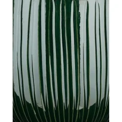 Mica Decorations Plantenpot - donkergroen - glans ribbel -27x25cm