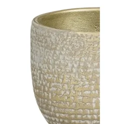 Bloempotten Voor Binnen-Mica Decorations Plantenpot - terracotta - champagne-wit -16x14cm