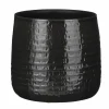 Bloempotten|Bloempotten Voor Binnen-Mica Decorations Plantenpot/bloempot - Keramiek zwart - D24/H21 cm