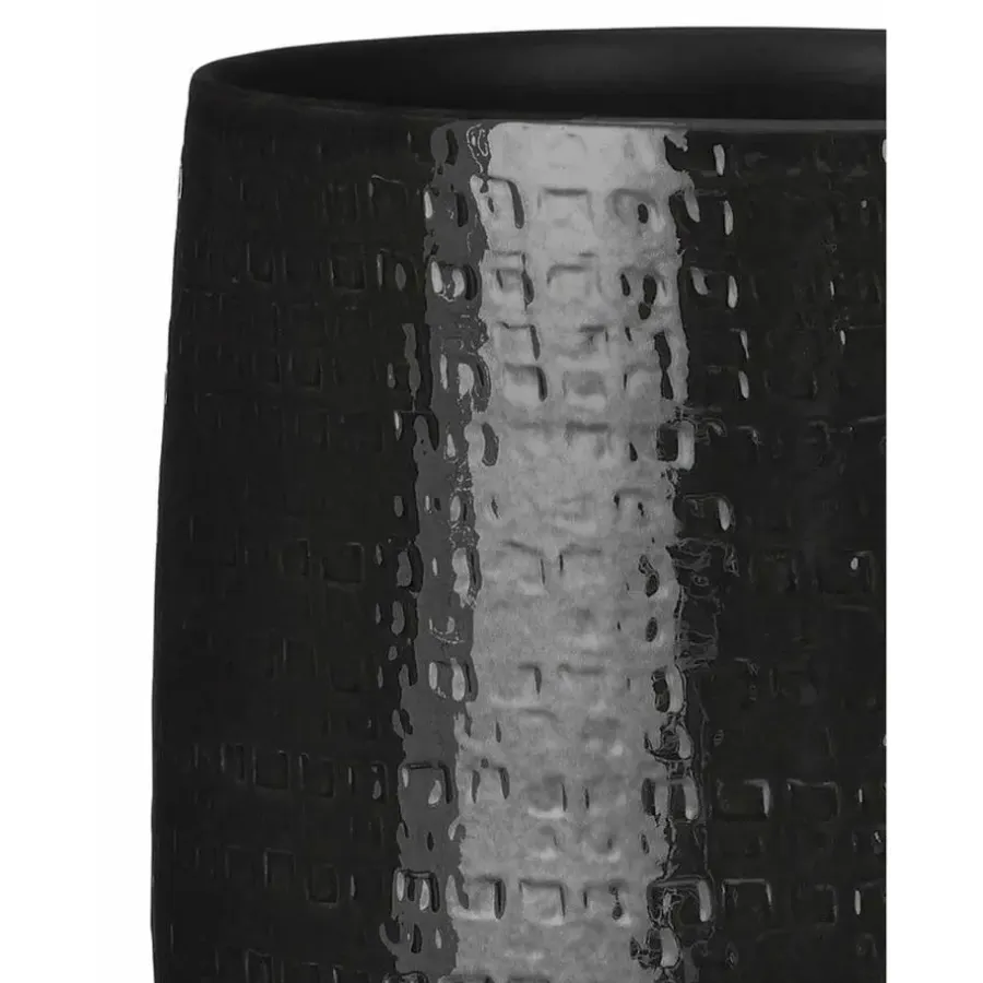 Bloempotten|Bloempotten Voor Binnen-Mica Decorations Plantenpot/bloempot - Keramiek zwart - D24/H21 cm