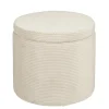 Poefen-Mica Decorations Poef met Opbergruimte - H41 x Ø42 cm - Off-white