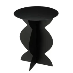 Mica Decorations Rafi Bijzettafel - H50 x Ø40 cm - IJzer - Zwart