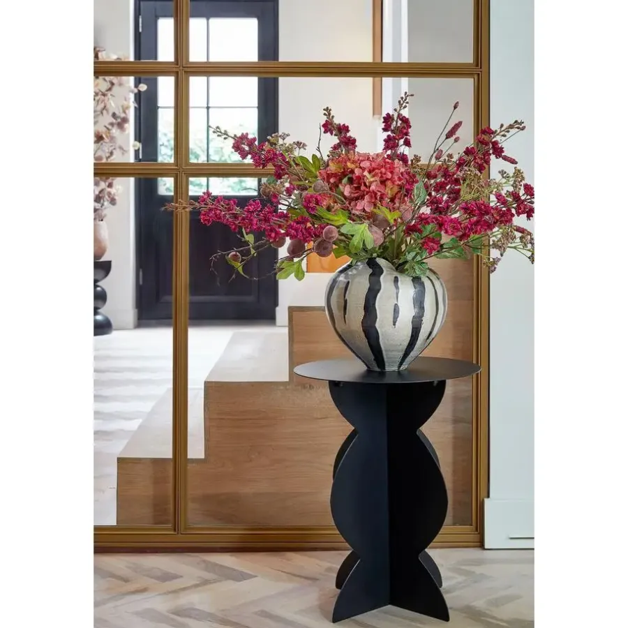 Mica Decorations Rafi Bijzettafel - H50 x Ø40 cm - IJzer - Zwart