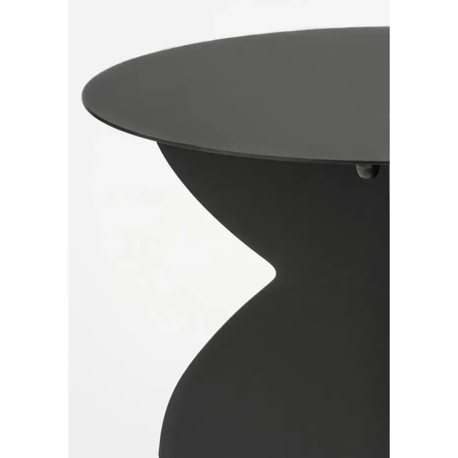 Mica Decorations Rafi Bijzettafel - H50 x Ø40 cm - IJzer - Zwart