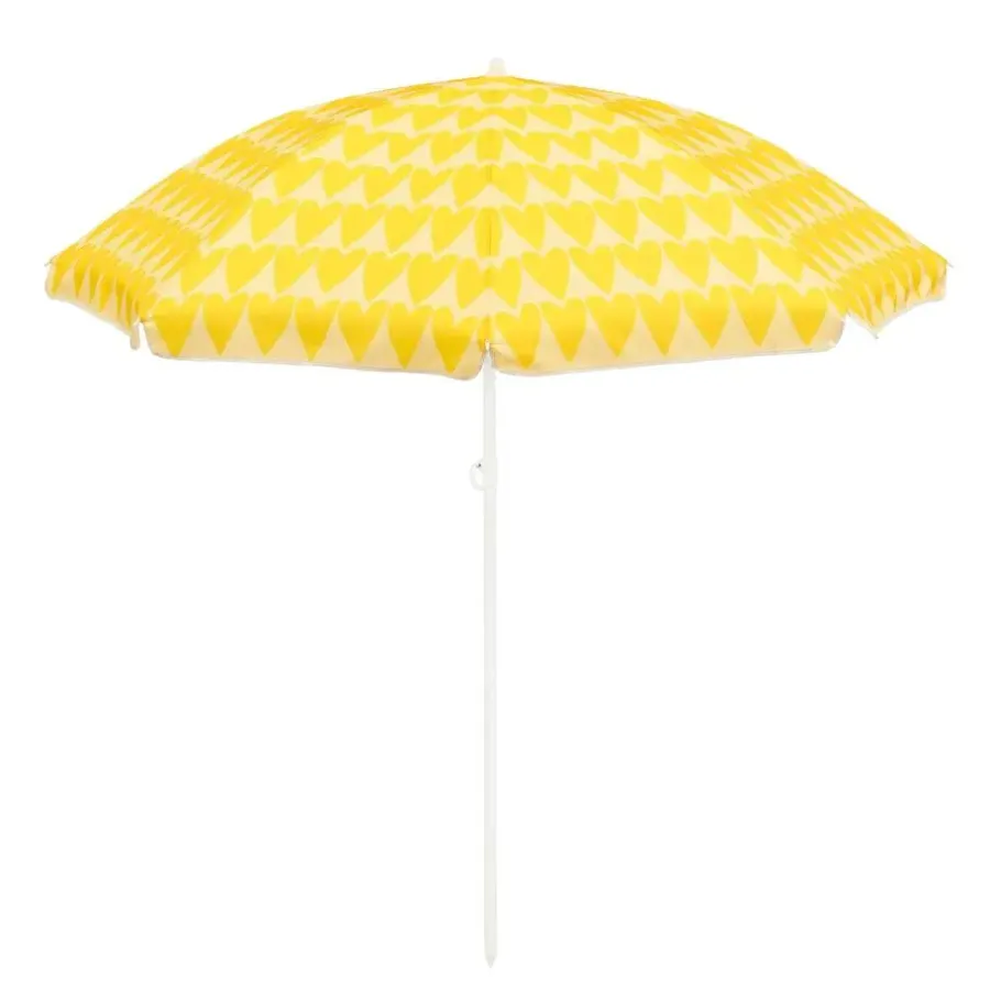 Parasols-Mica Decorations Strandparasol - H180 x Ø160 cm - Geel