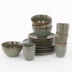 Serviessets-Mica Decorations Tabo Serviesset 4 persoons Keramiek Groen