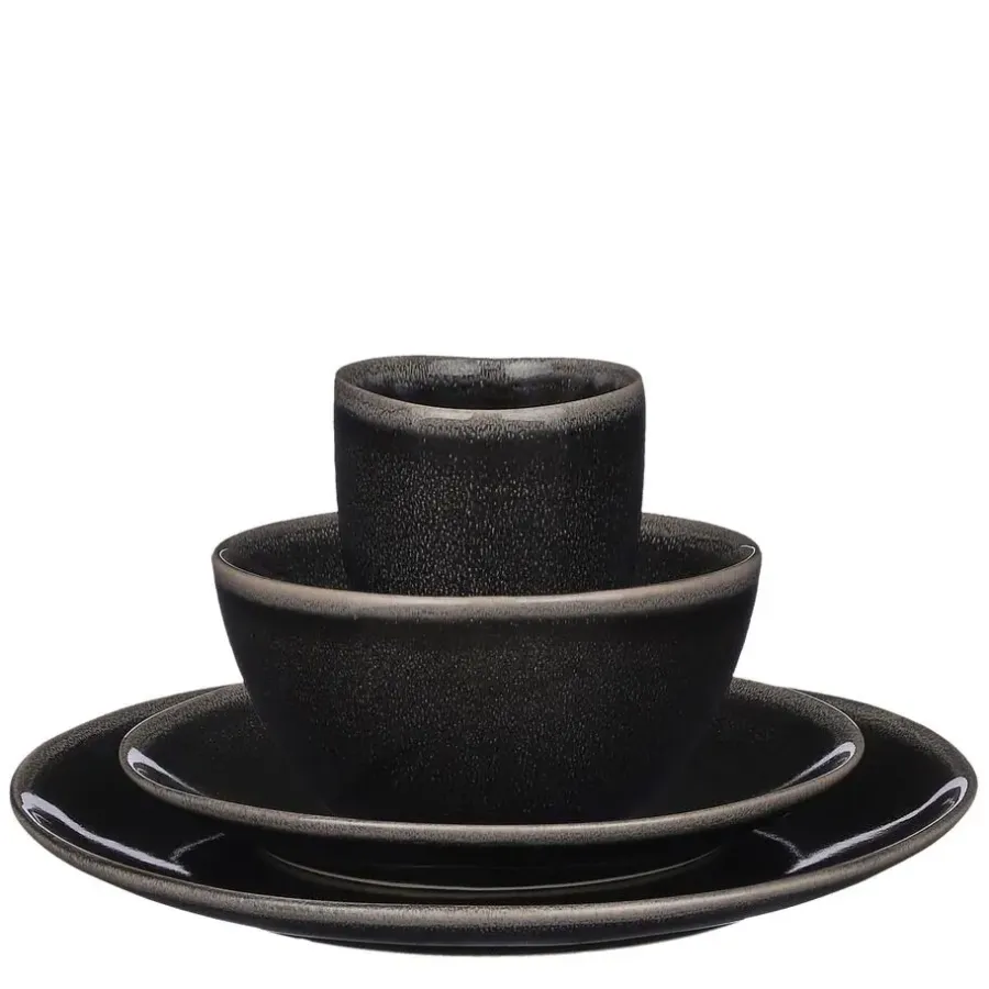 Serviessets-Mica Decorations Tabo Serviesset 4 persoons Keramiek Zwart