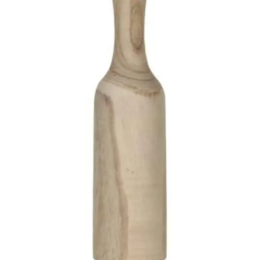Mica Decorations Vaas - hout - bruin - 14 x 47 cm