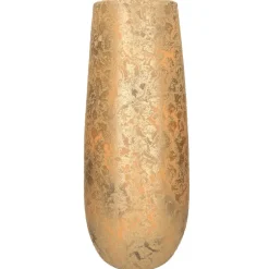 Vazen-Mica Decorations Vaas - keramiek - flakes - goud - D21 x H55 cm