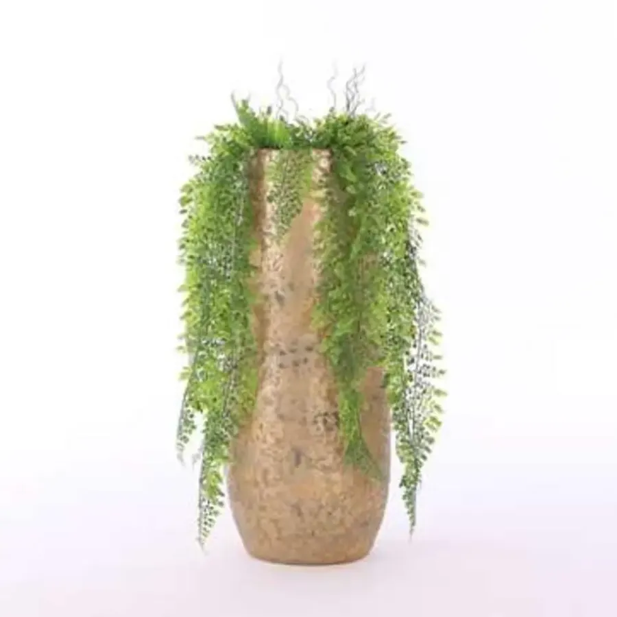 Vazen-Mica Decorations Vaas - keramiek - flakes - goud - D21 x H55 cm