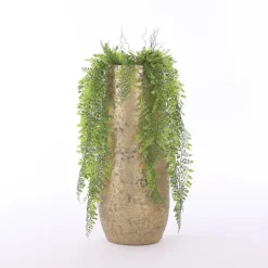 Vazen-Mica Decorations Vaas - keramiek - flakes - goud - D21 x H55 cm